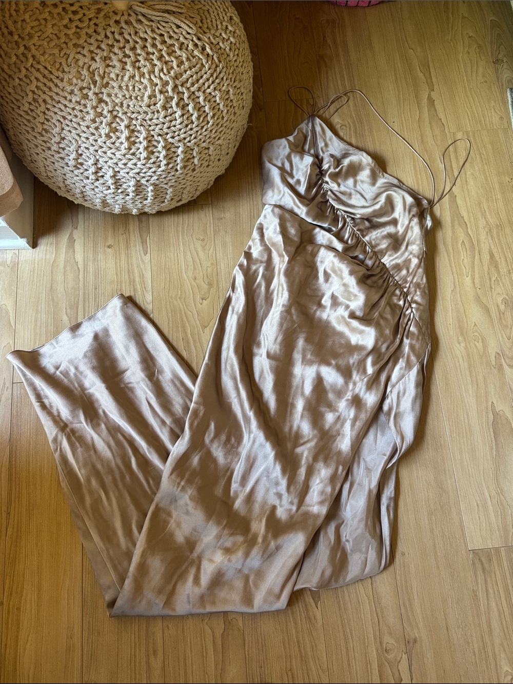 The Sei Leaf Gown in Champagne